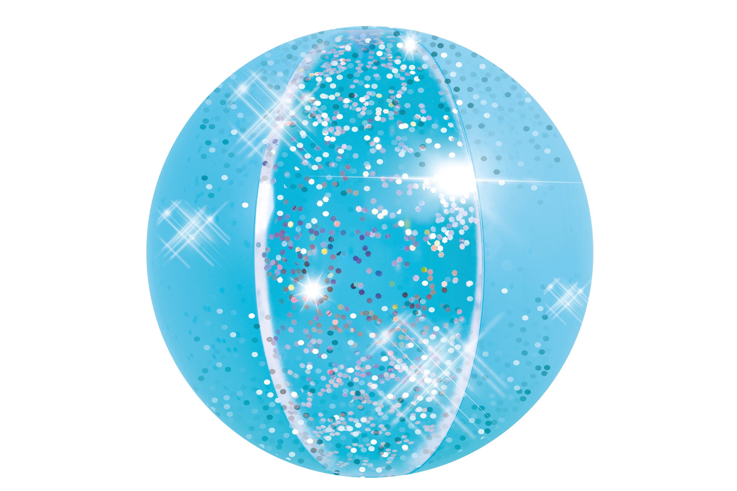 Glitter Inflatable Beach Ball - 16" - Blue