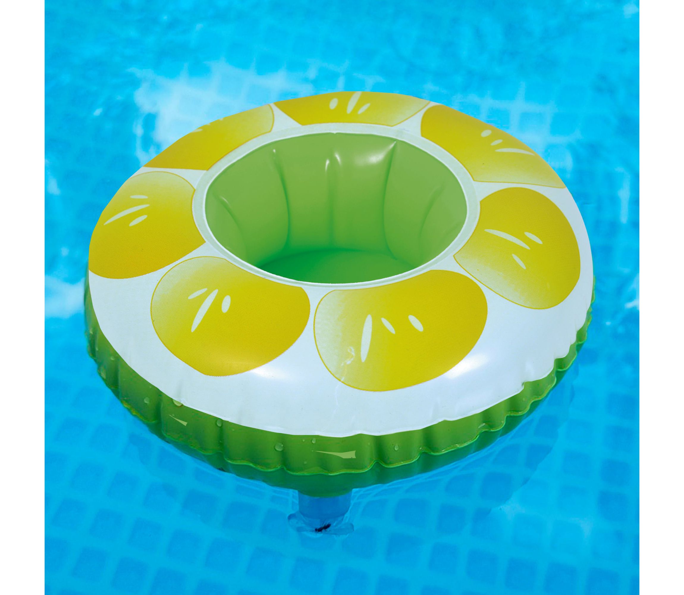 9" Inflatable Lemon Slice Swimming Pool Beverage Drink Holder