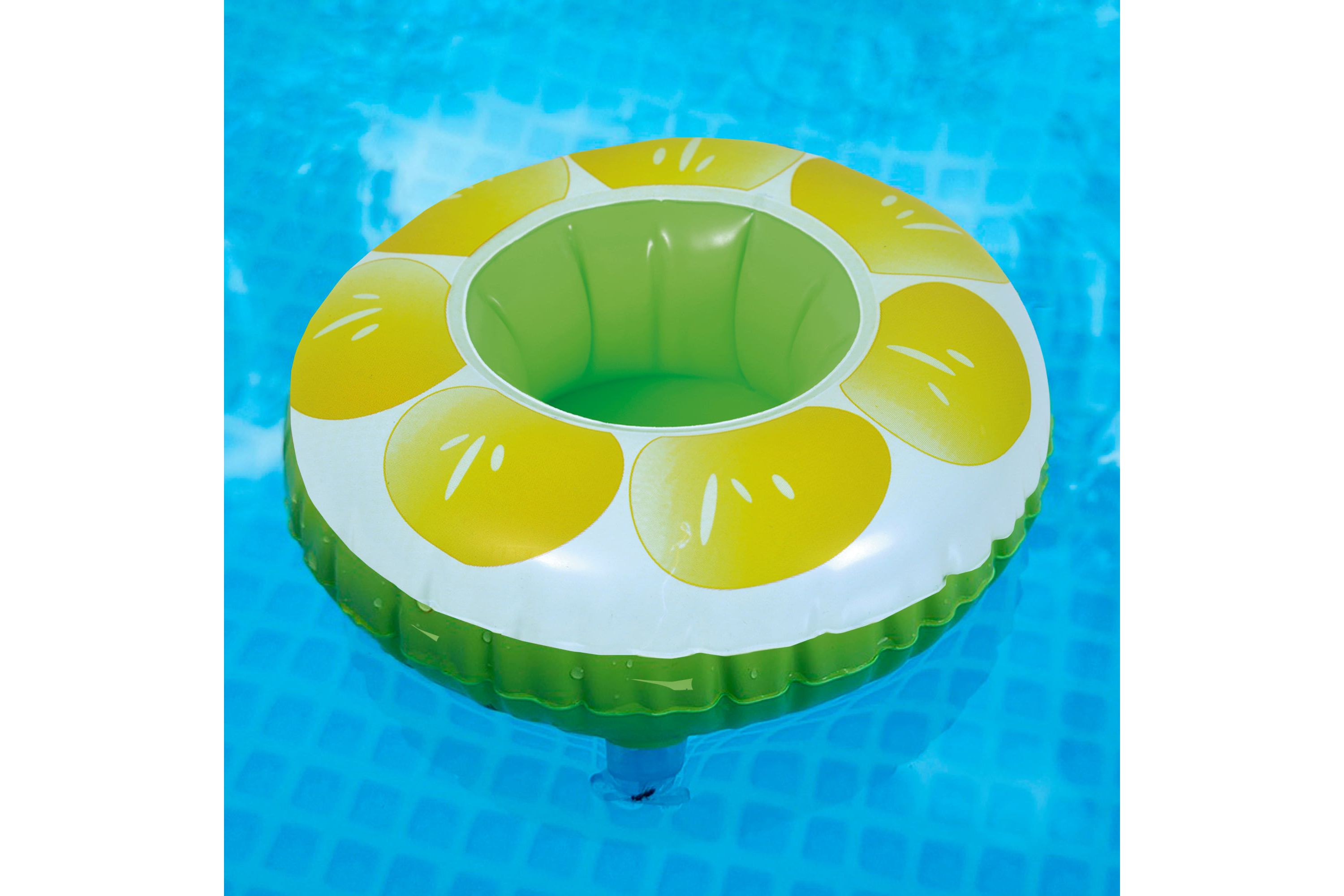 9" Inflatable Lemon Slice Swimming Pool Beverage Drink Holder