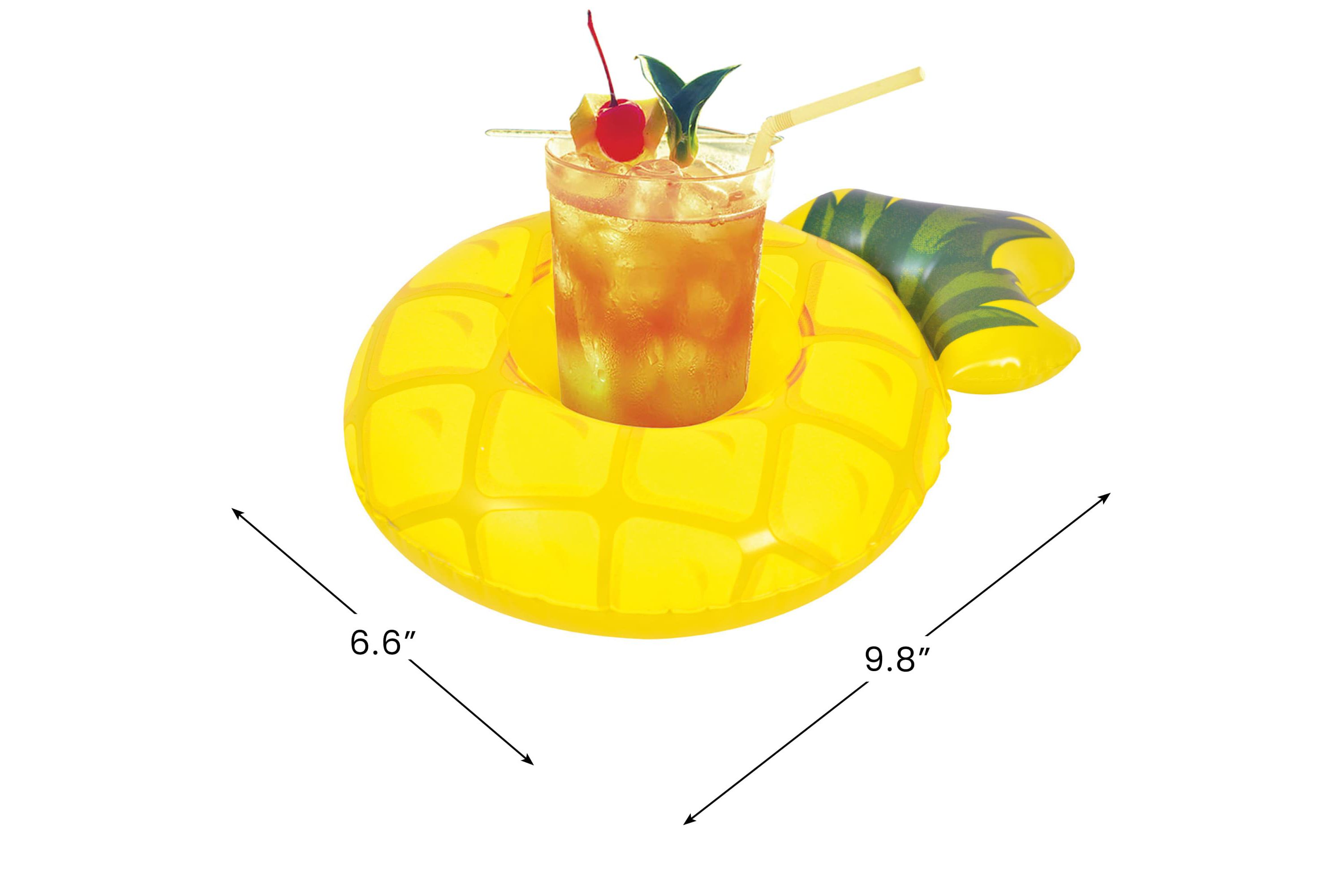Inflatable Pineapple Swimming Pool Beverage Drink Holder - 9"