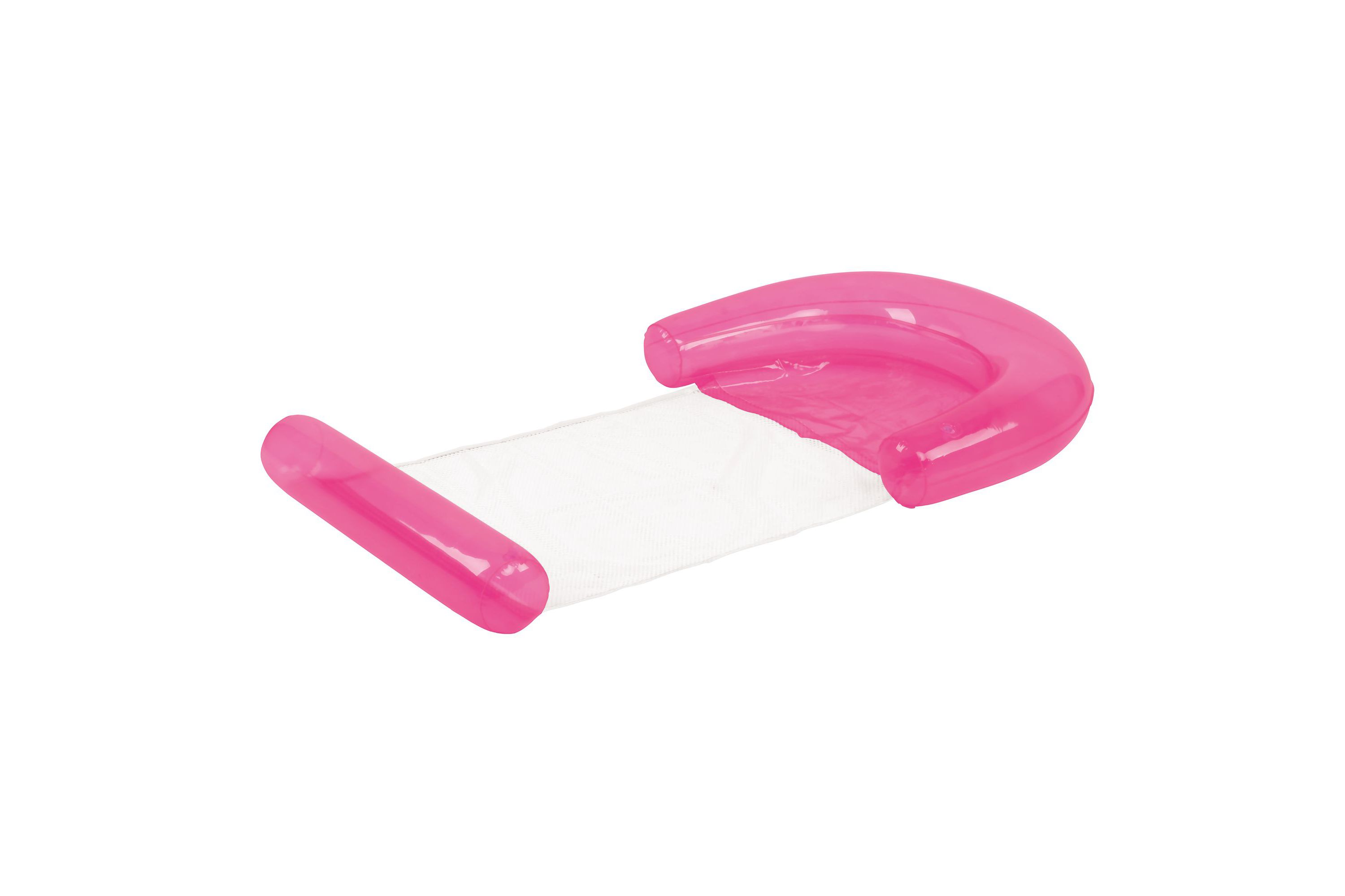 54.75" Neon Pink Inflatable Water Hammock Swimming Pool Lounger