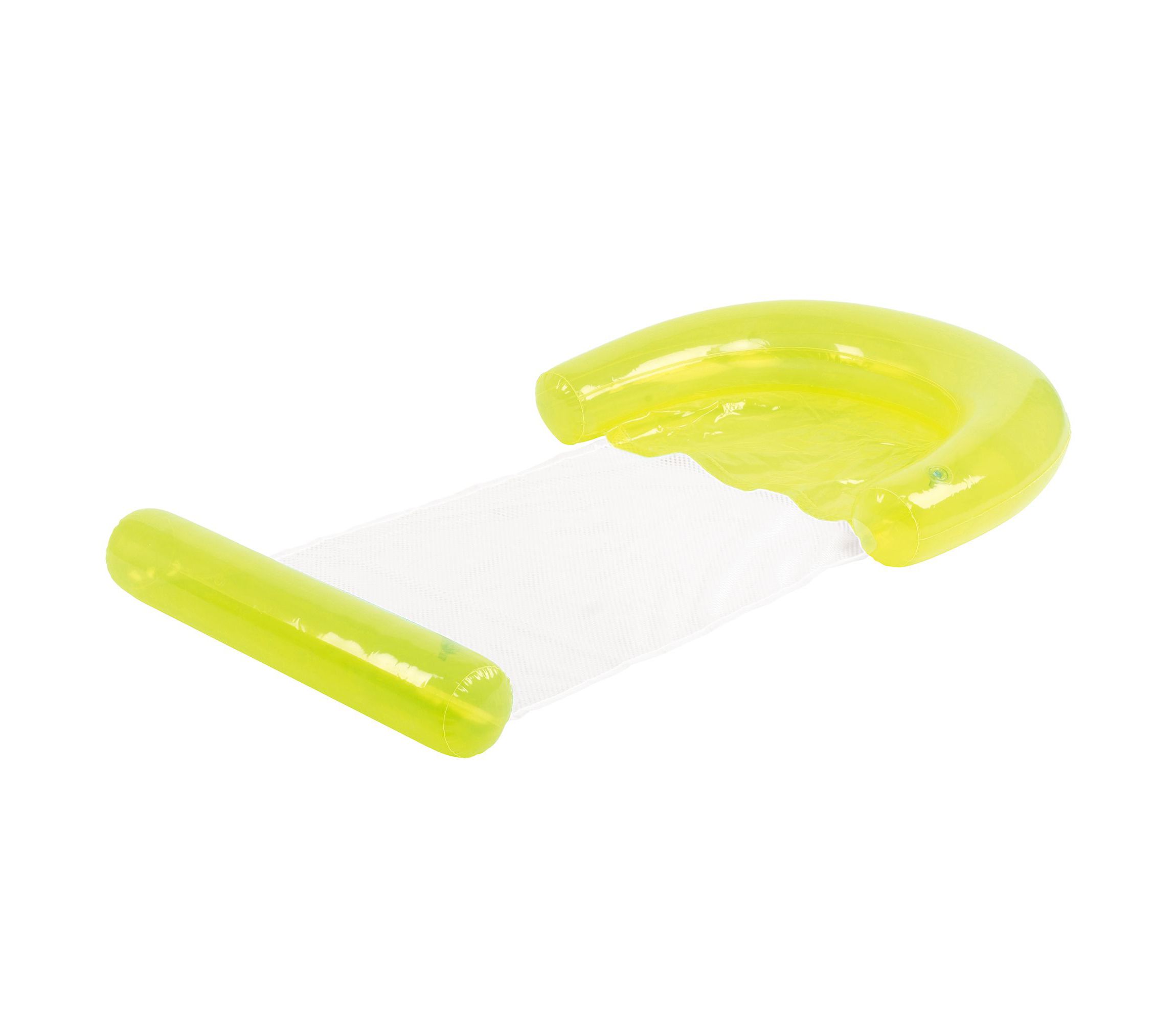 54.75" Neon Yellow Inflatable Water Hammock Swimming Pool Lounger