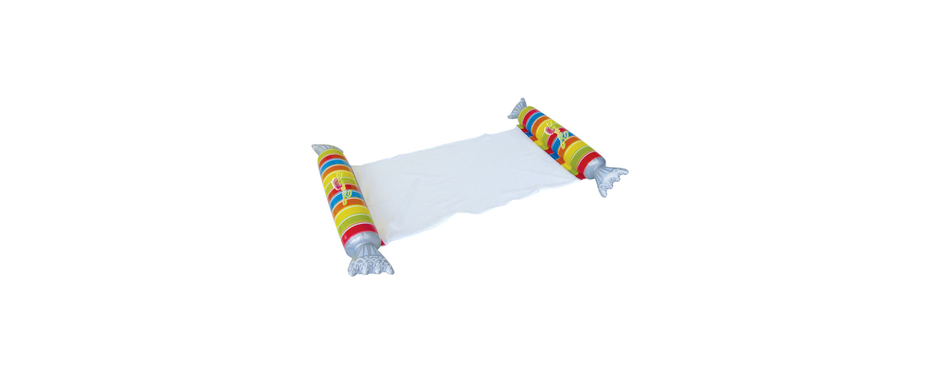 57" Inflatable Striped Candy Mesh Swimming Pool Water Hammock