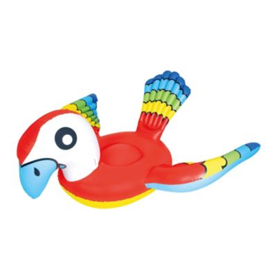 Northlight 87"" Red and Blue Jumbo Parrot Ride-On Inflatable Swimming Pool Float -  760182134808662