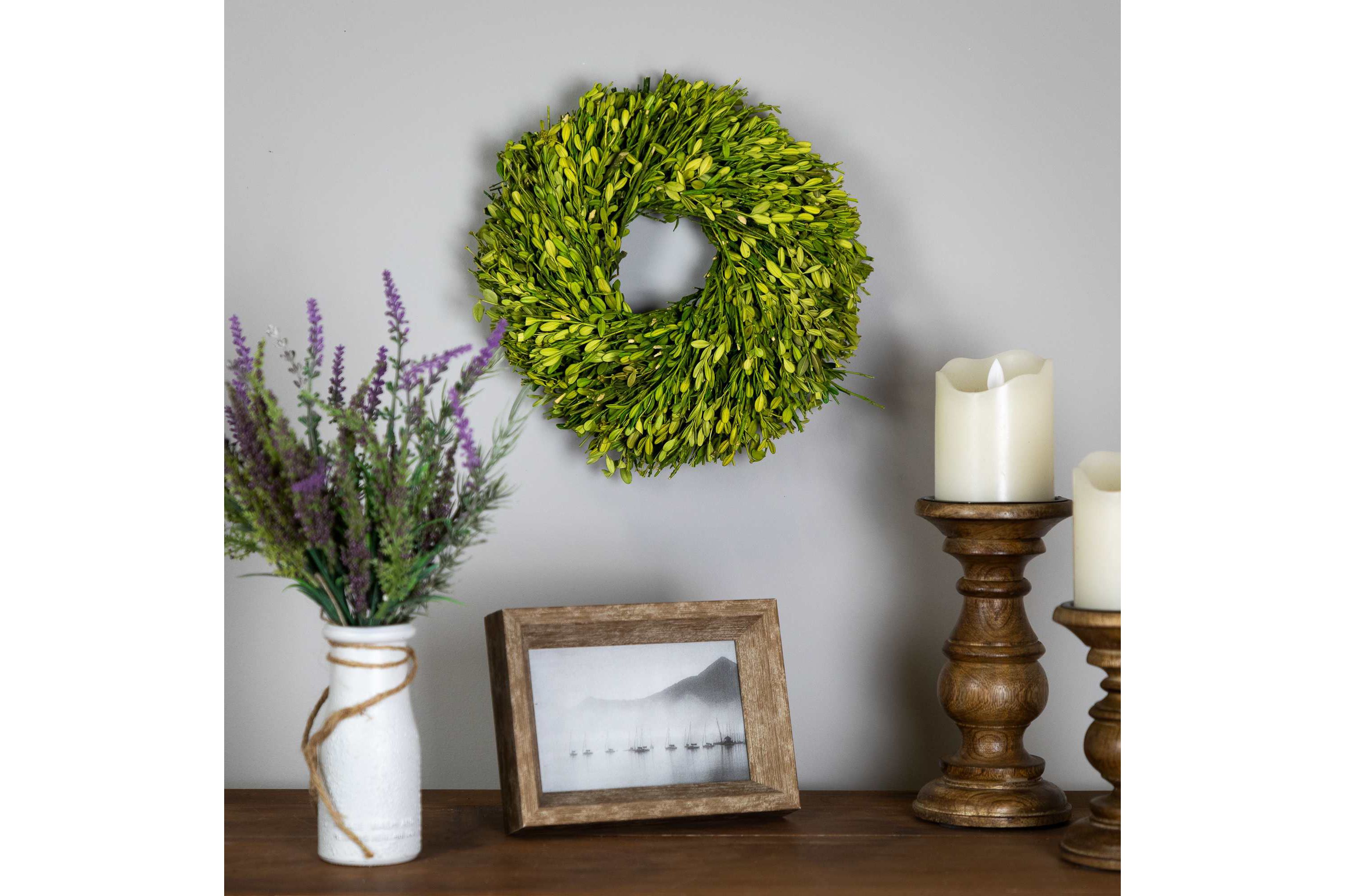 Green Foliage Artificial Spring Wreath - 11" - Unlit