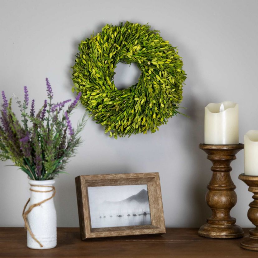 Green Foliage Artificial Spring Wreath - 11" - Unlit