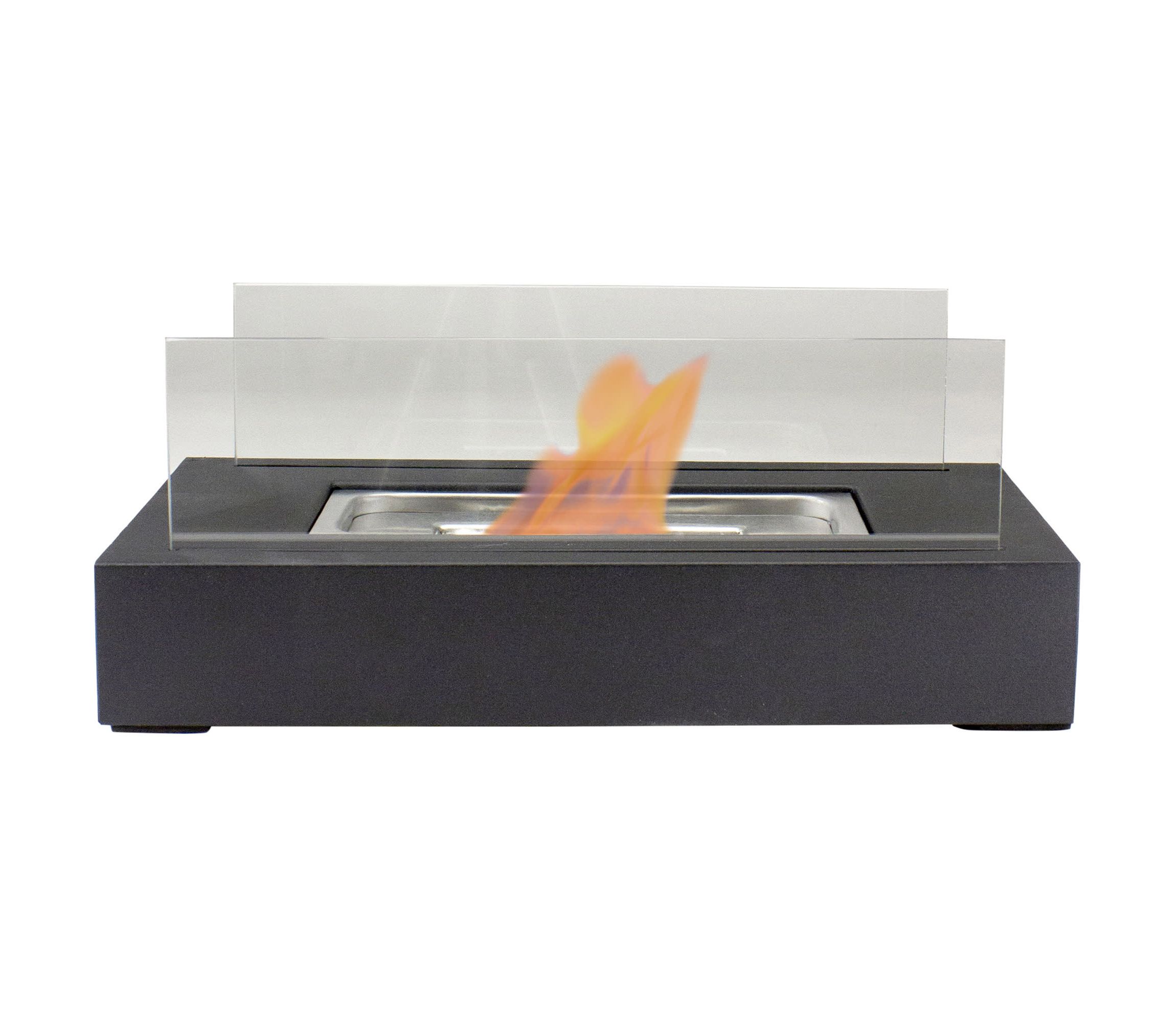 13.75" Bio Ethanol Ventless Portable Tabletop Fireplace with Flame Guard