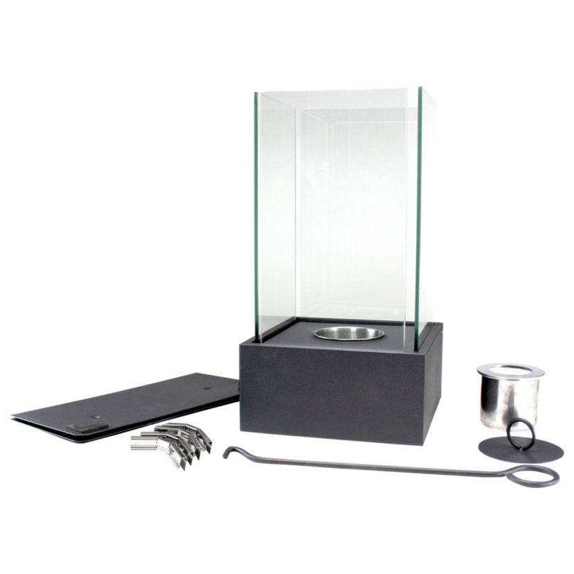 15" Bio Ethanol Ventless Portable Tabletop Fireplace with Flame Guard