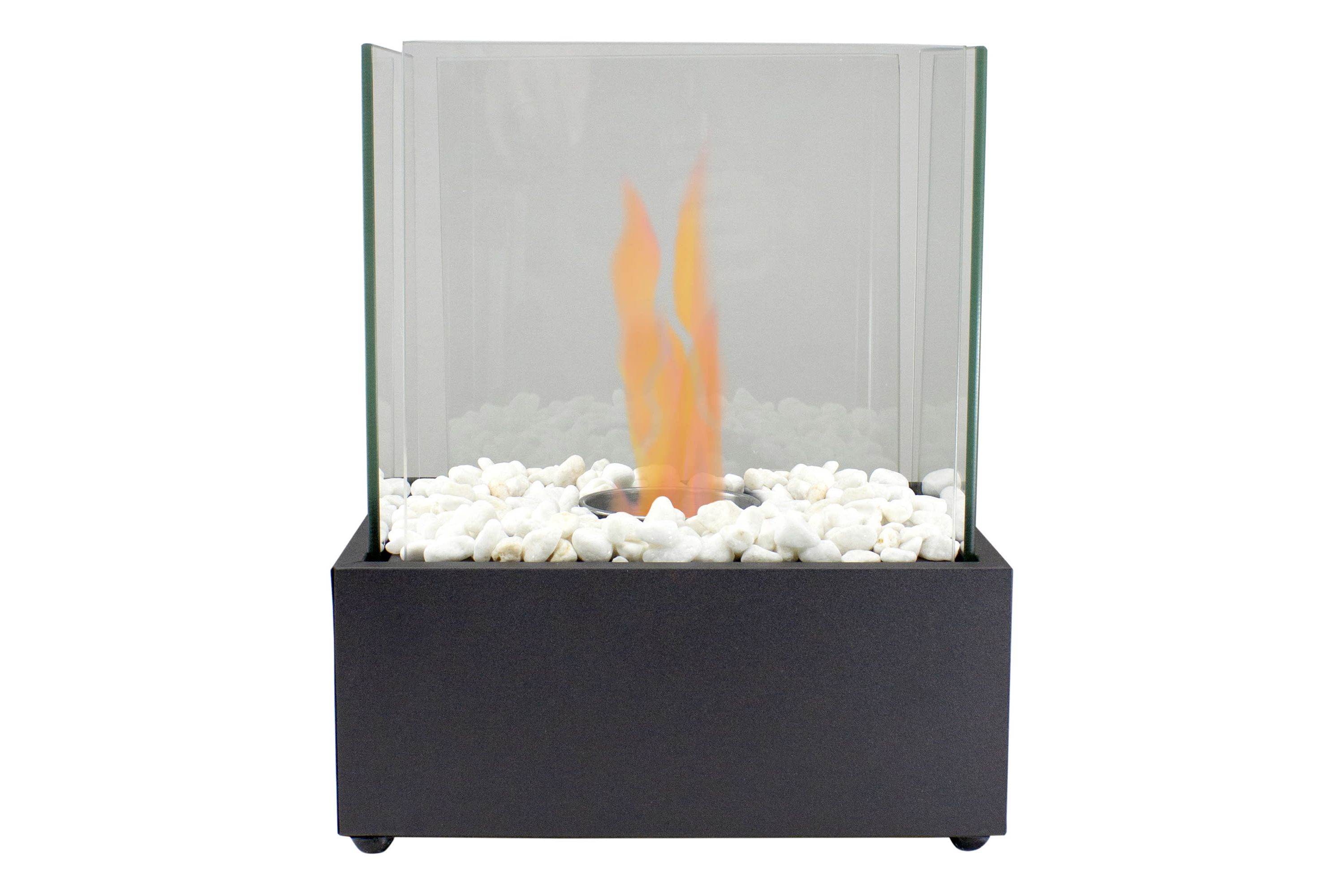 11.5" Bio Ethanol Ventless Portable Tabletop Fireplace with Flame Guard