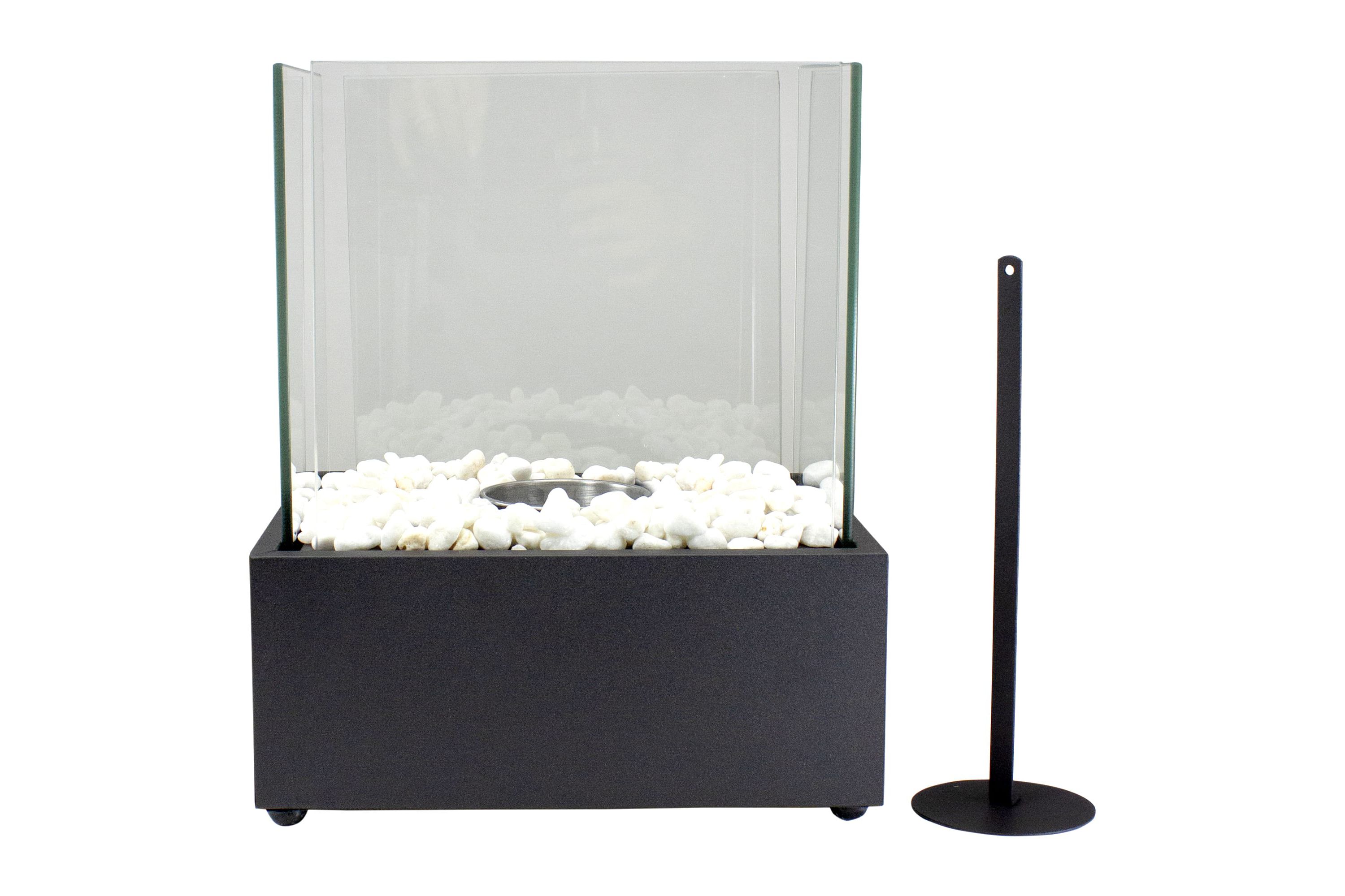 11.5" Bio Ethanol Ventless Portable Tabletop Fireplace with Flame Guard