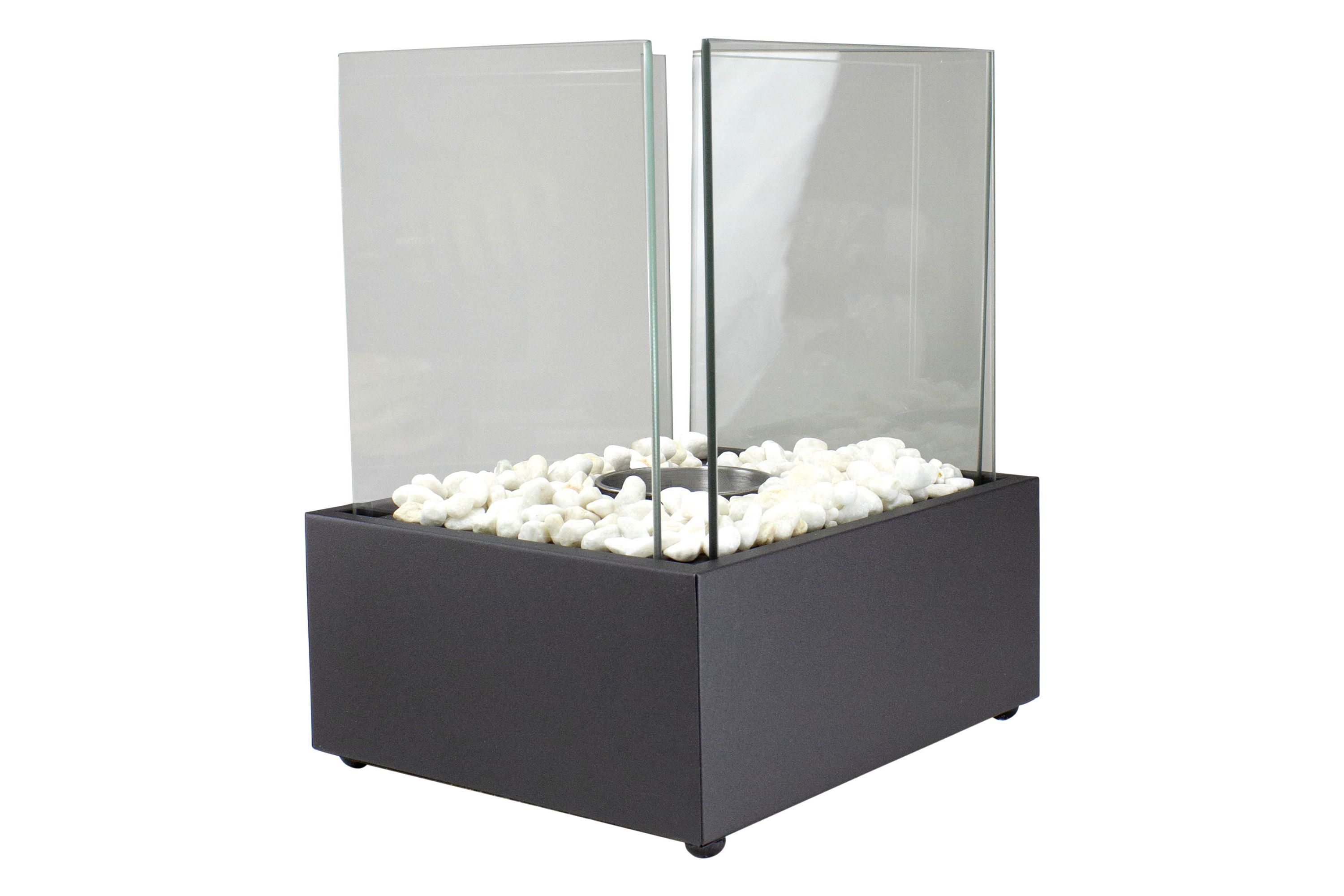 11.5" Bio Ethanol Ventless Portable Tabletop Fireplace with Flame Guard