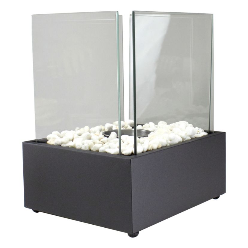 11.5" Bio Ethanol Ventless Portable Tabletop Fireplace with Flame Guard