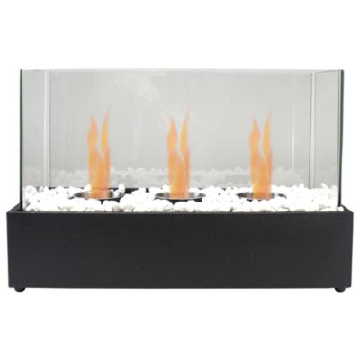 Northlight 17.75"" Bio Ethanol Ventless Portable Tabletop Triple Fireplace with Flame Guard -  760182134808732