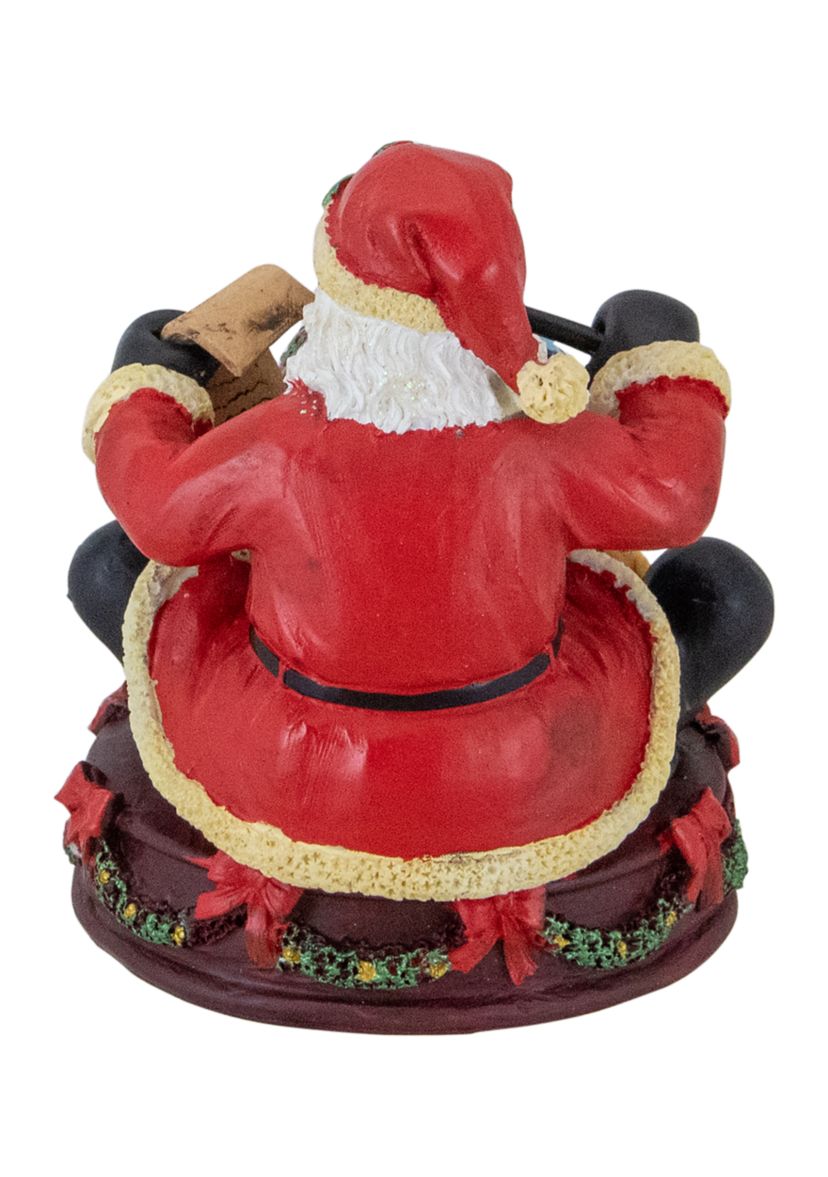 5.75Inch Musical Santa Claus Checking His List Christmas Figure