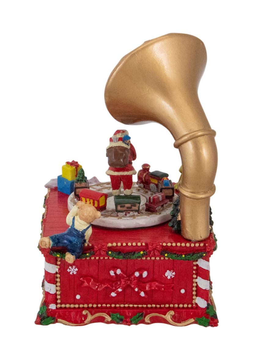 7Inch Santa Claus on Phonograph Musical Christmas Decoration