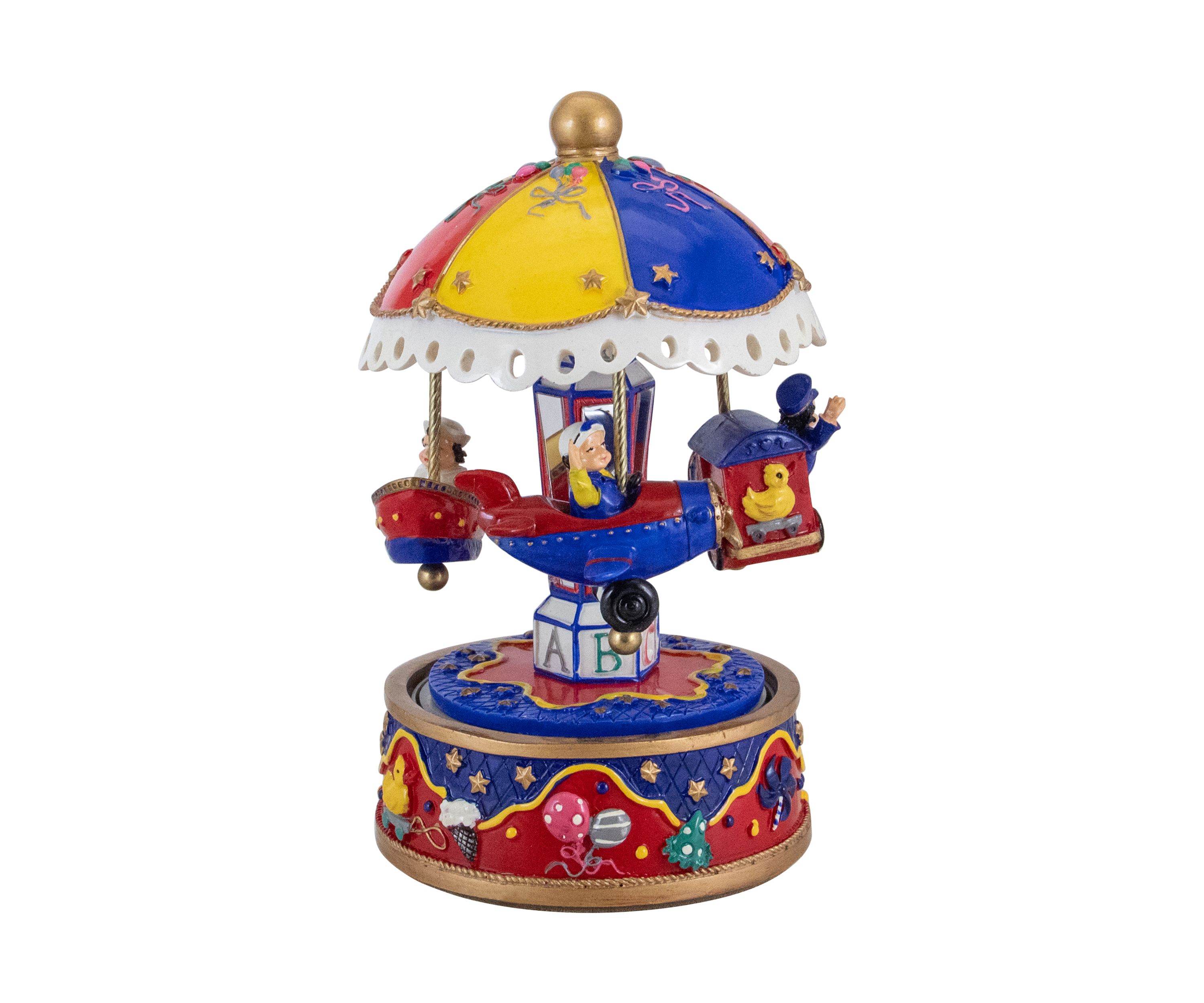 7.5Inch Childrens Rotating Boat  Plane and Train Musical Carousel