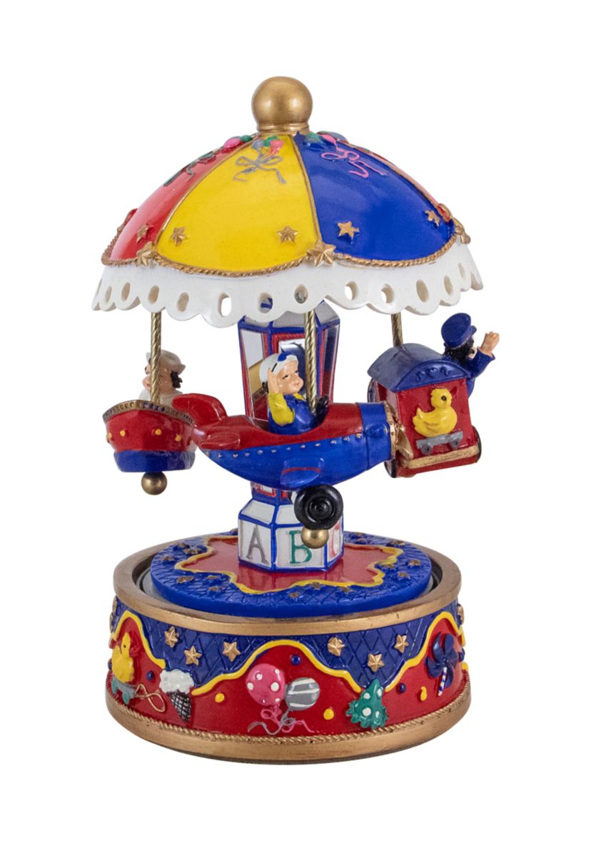 7.5Inch Childrens Rotating Boat  Plane and Train Musical Carousel