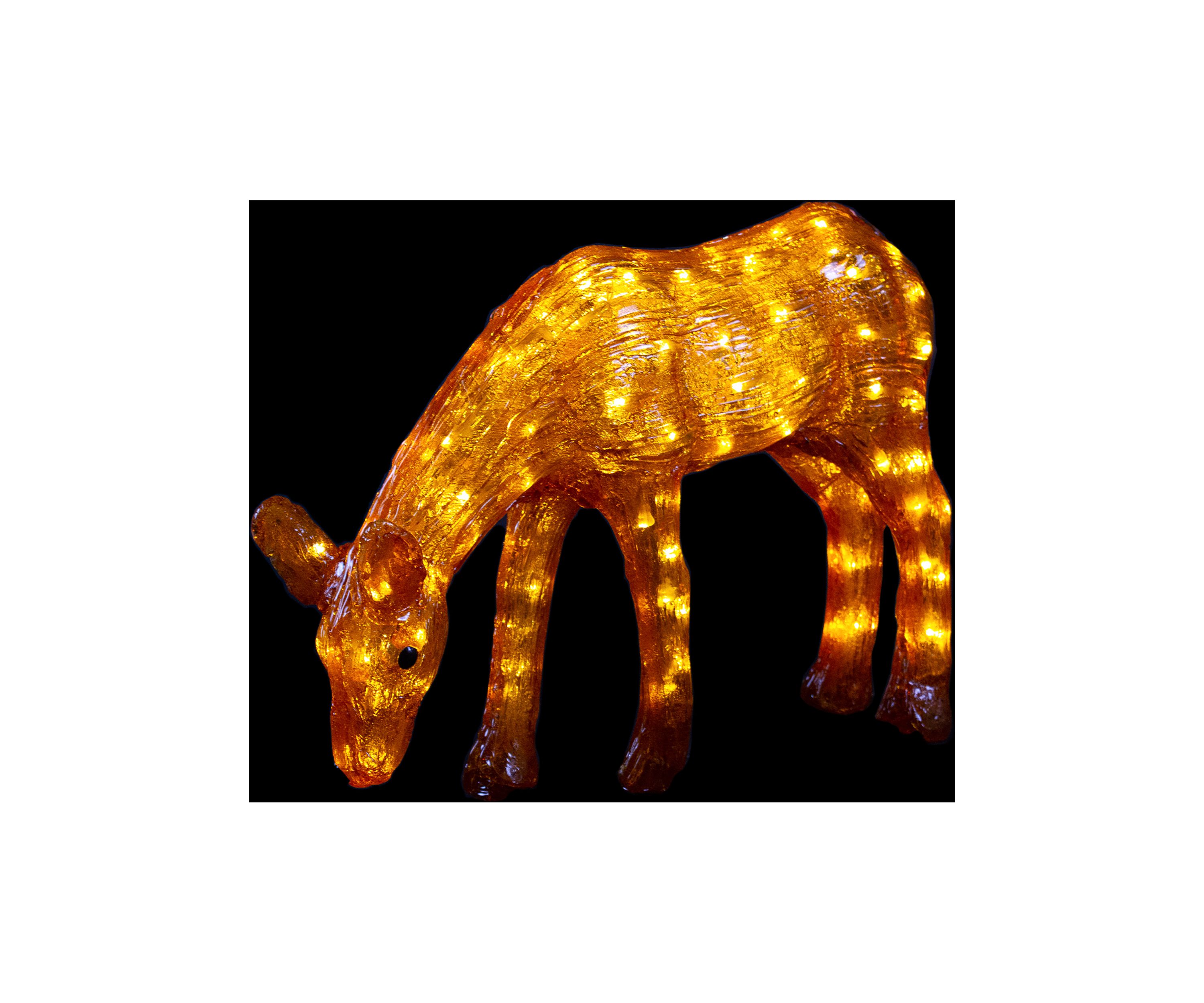 22Inch LED Lighted Commercial Grade Acrylic Reindeer Outdoor Christmas Decoration