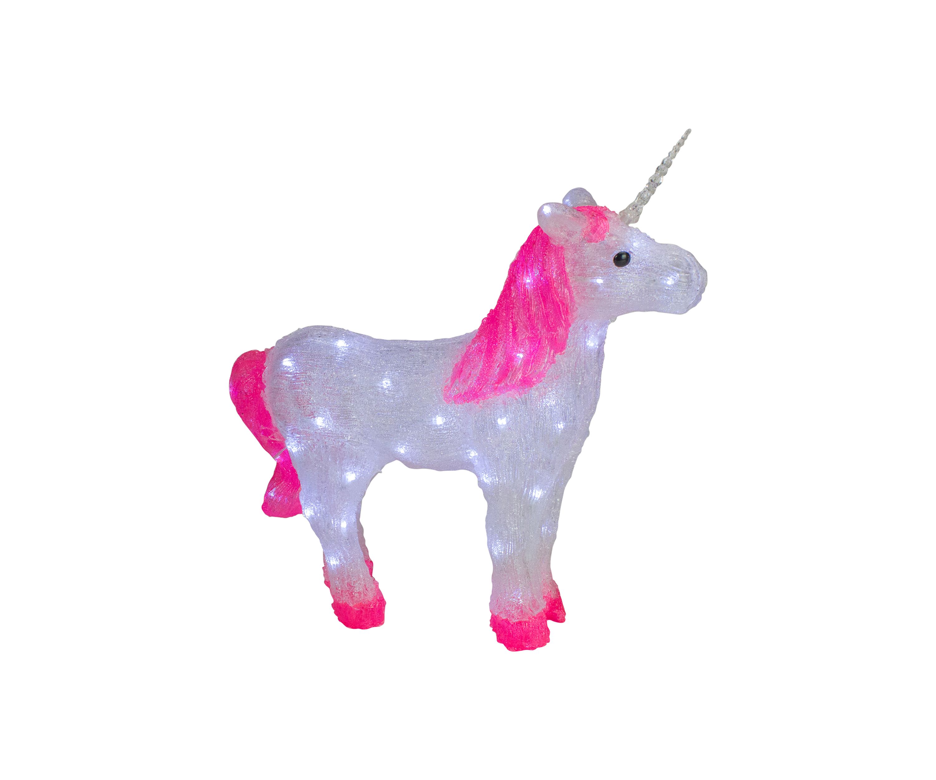 23Inch Lighted Commercial Grade Acrylic Unicorn Christmas Display Decoration