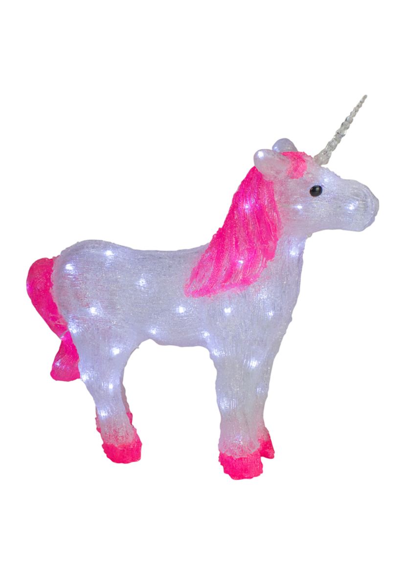 23Inch Lighted Commercial Grade Acrylic Unicorn Christmas Display Decoration