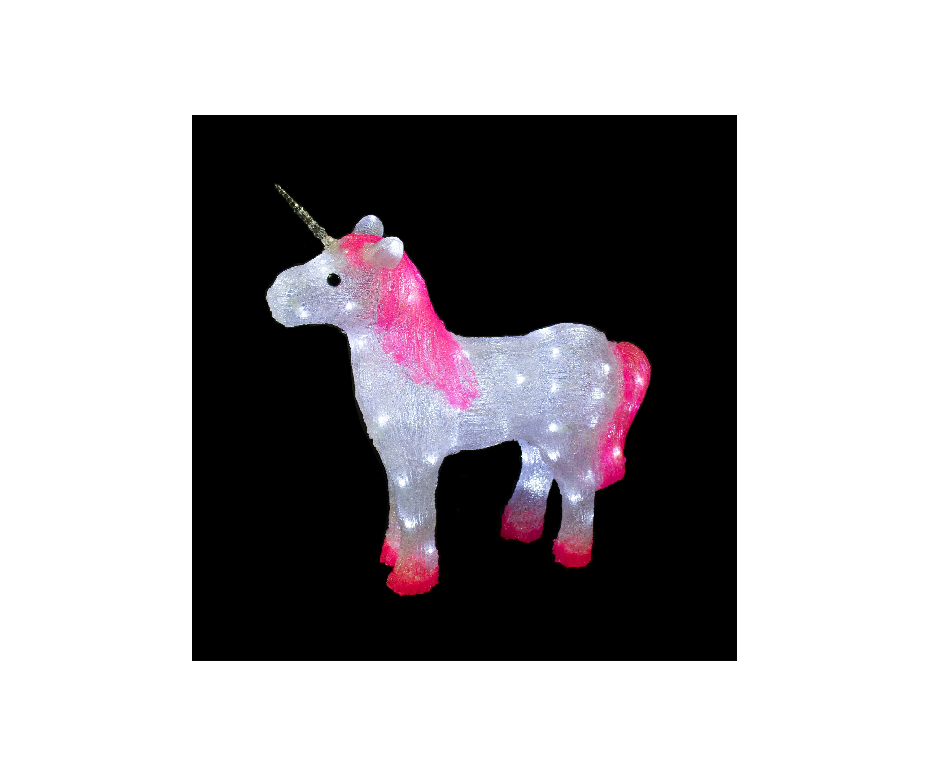 23Inch Lighted Commercial Grade Acrylic Unicorn Christmas Display Decoration