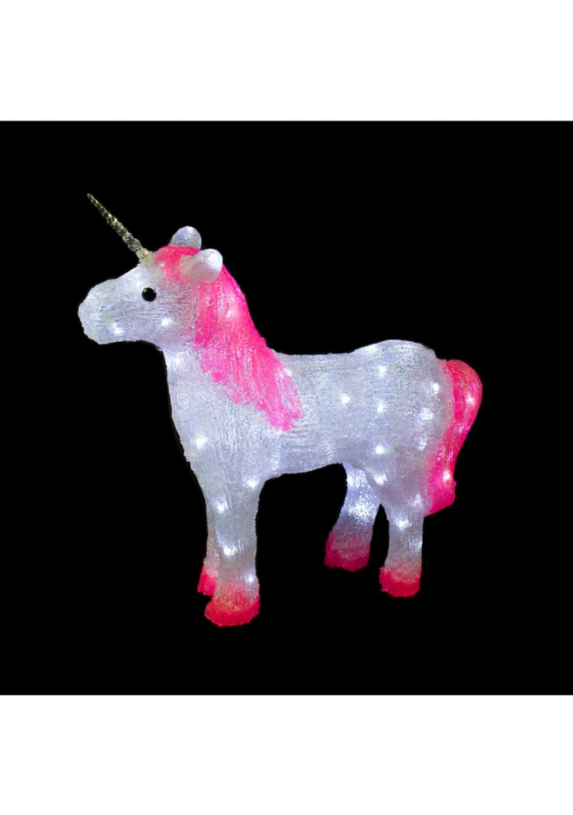 23Inch Lighted Commercial Grade Acrylic Unicorn Christmas Display Decoration