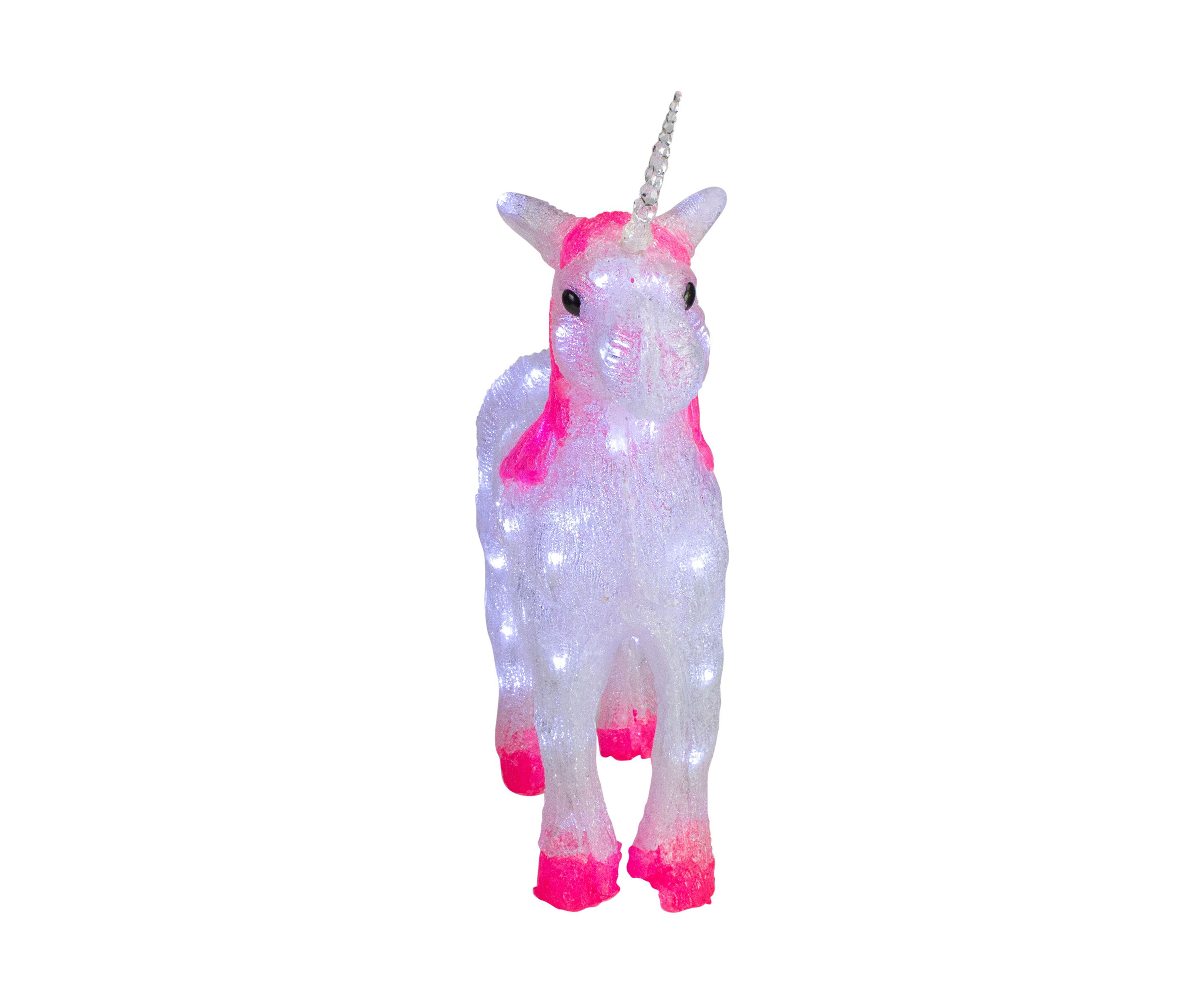 23Inch Lighted Commercial Grade Acrylic Unicorn Christmas Display Decoration
