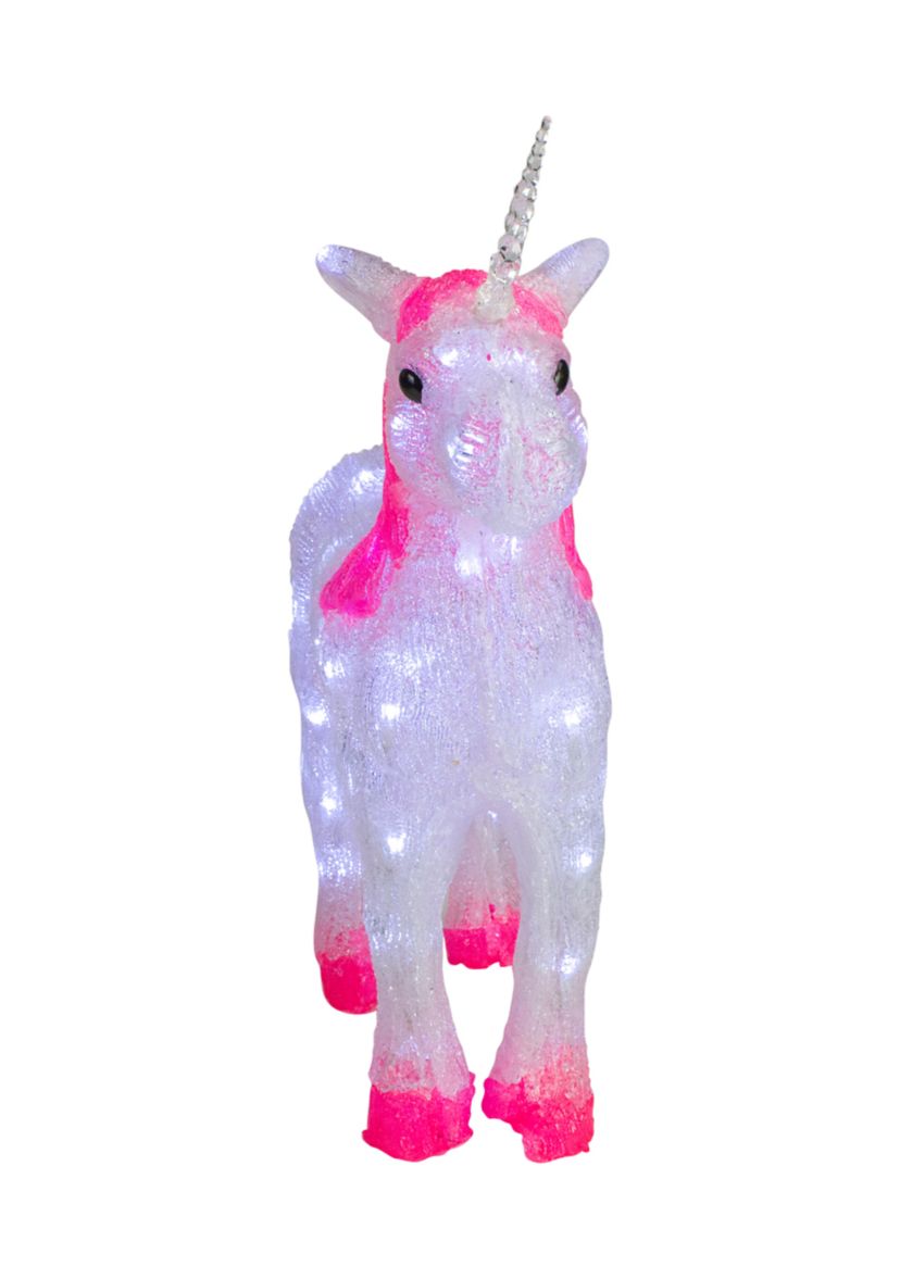 23Inch Lighted Commercial Grade Acrylic Unicorn Christmas Display Decoration