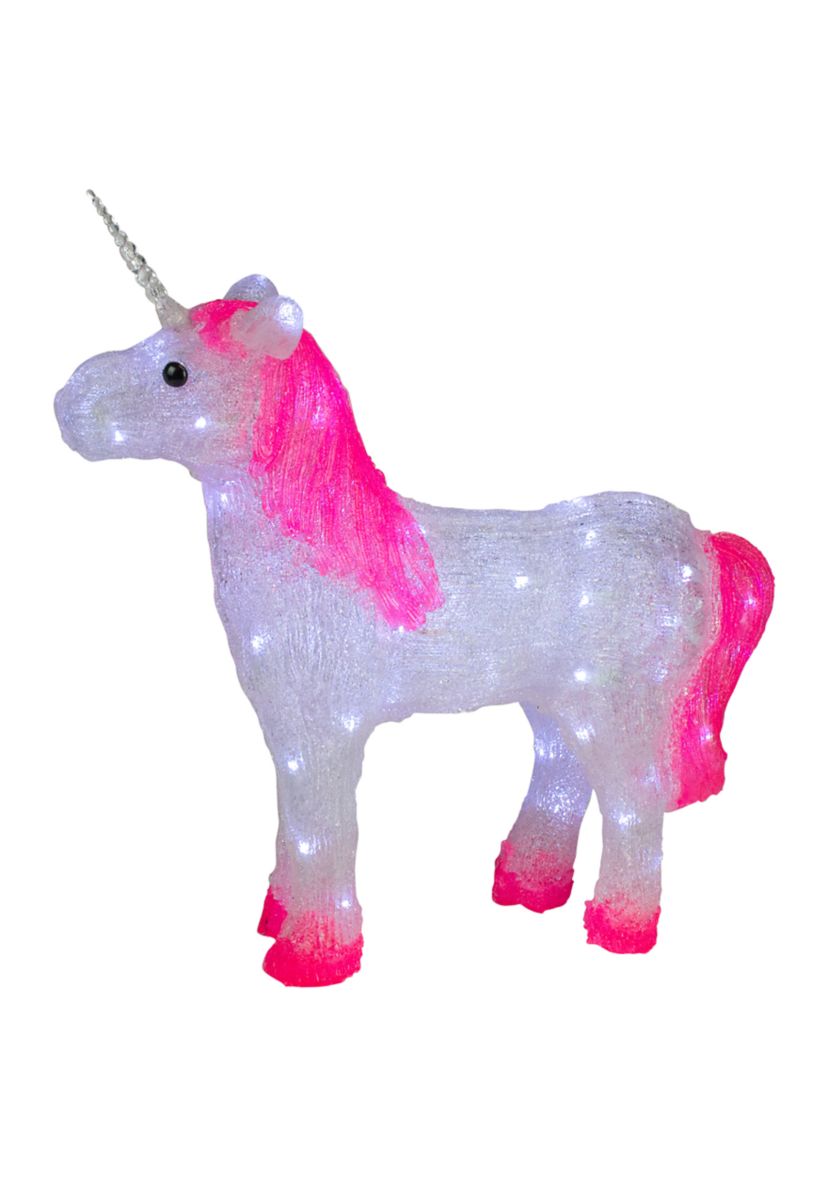 23Inch Lighted Commercial Grade Acrylic Unicorn Christmas Display Decoration