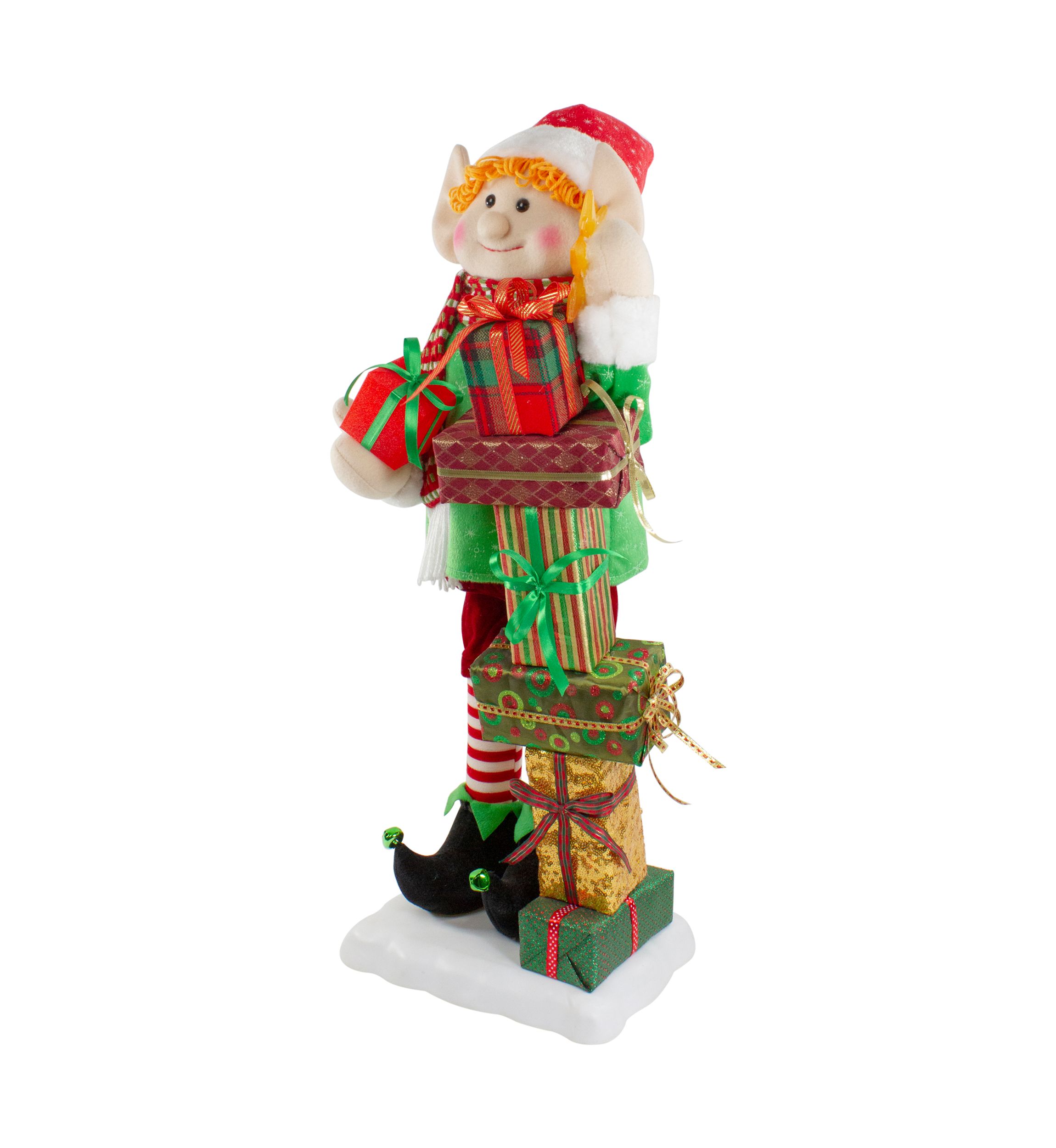 30-Inch Santas Little Animated Elf with Lighted Star Musical Christmas Figure