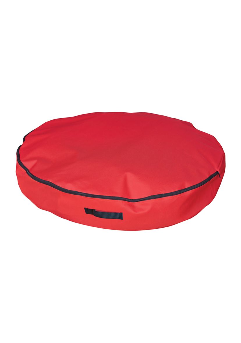 36Inch Red Premium Christmas Wreath Storage Bag