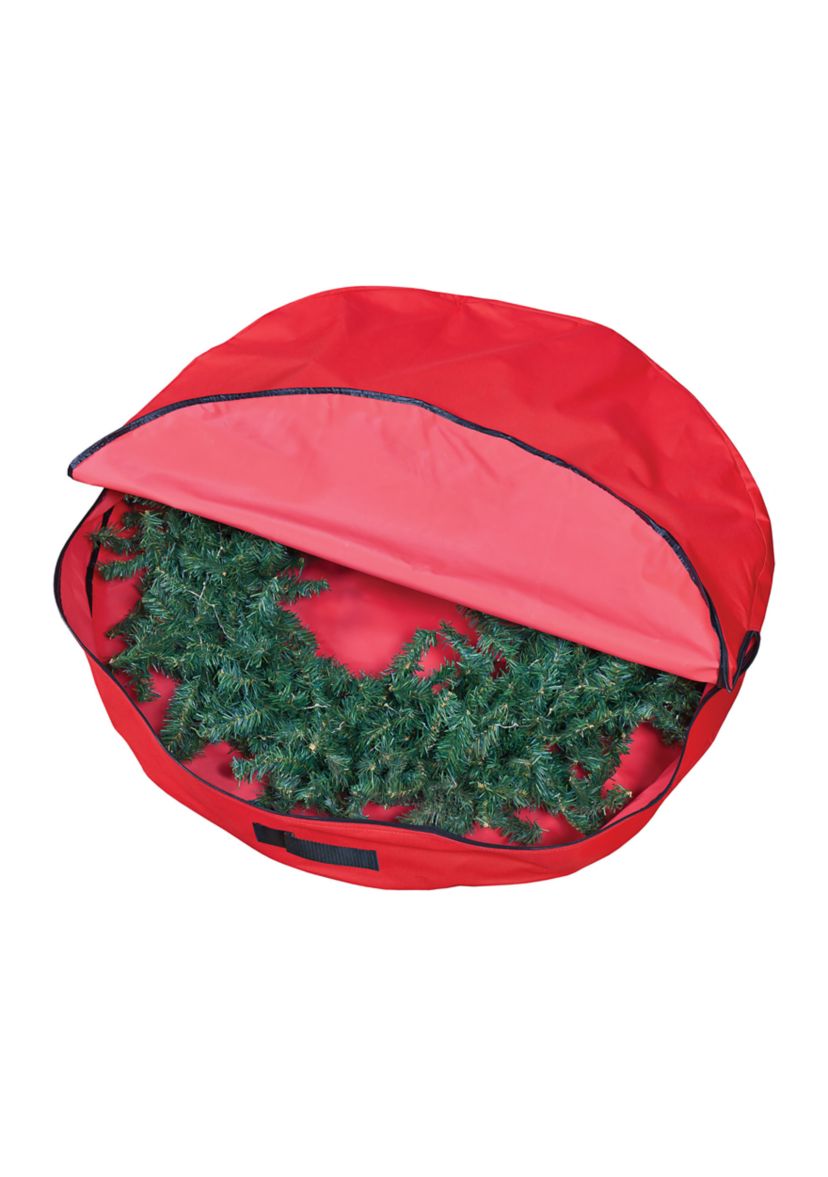 36Inch Red Premium Christmas Wreath Storage Bag