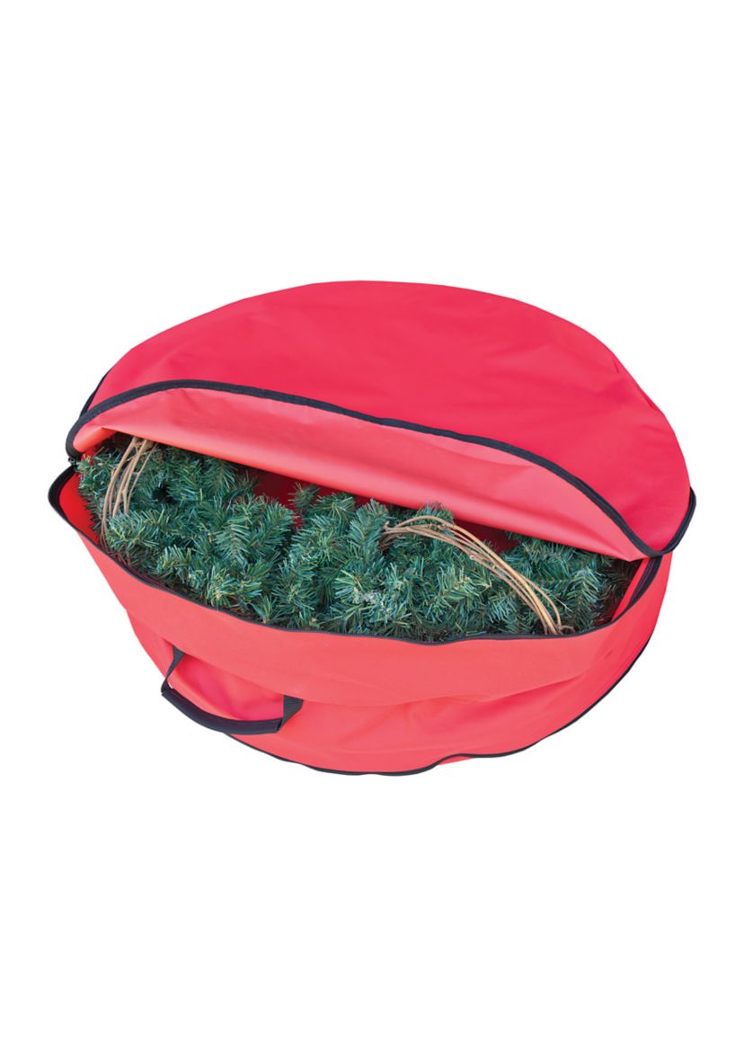 2 in 1 Red Zip Up Christmas Garland and Wreath Storage Bag