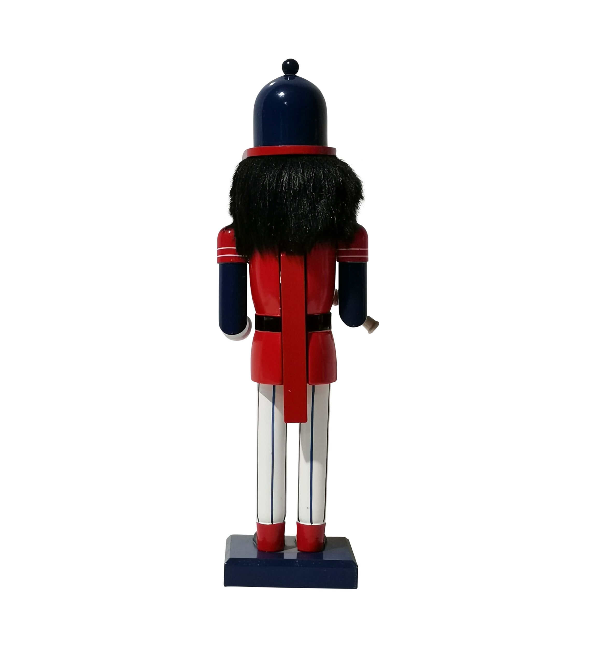 14Inch Red and Blue Wooden Christmas Nutcracker Baseball Player