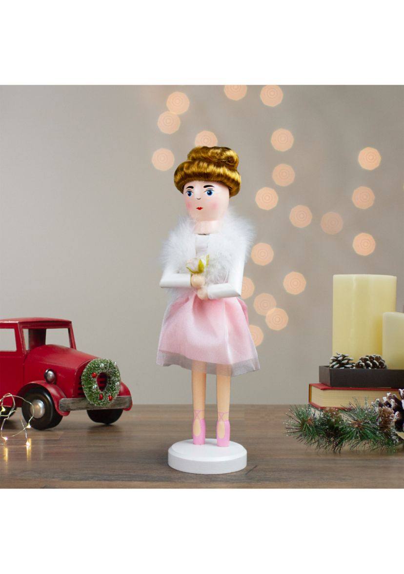 14Inch Pink Wooden Christmas Nutcracker Ballerina