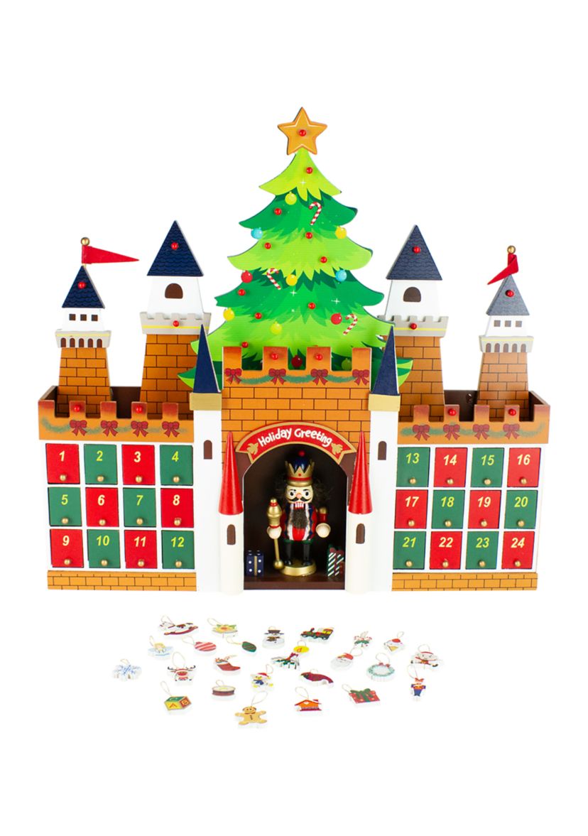 20.5Inch Nutcracker Castle Christmas Advent Calendar Decoration