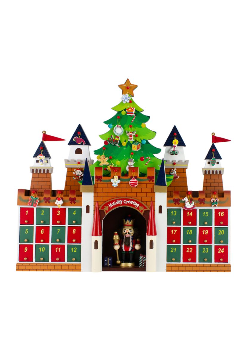 20.5Inch Nutcracker Castle Christmas Advent Calendar Decoration