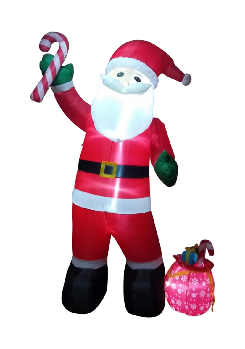 8 Inflatable Santa Claus with Toy Sack Outdoor Christmas Decoration