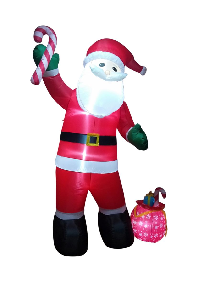 8 Inflatable Santa Claus with Toy Sack Outdoor Christmas Decoration
