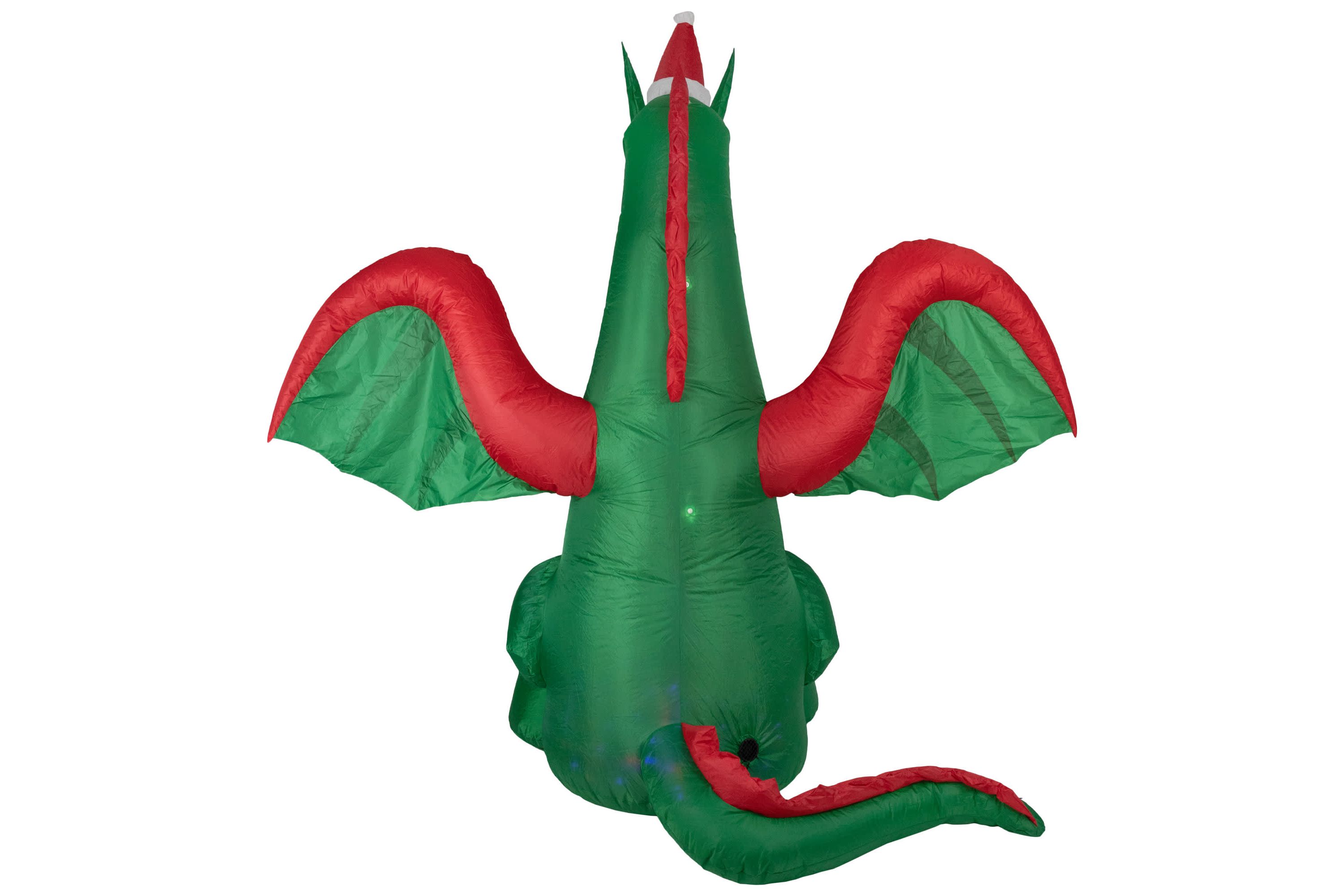 6 Inflatable LED Lighted Dragon with Gift Outdoor Christmas Decoration