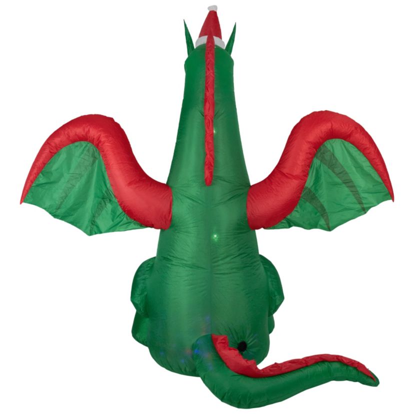 6 Inflatable LED Lighted Dragon with Gift Outdoor Christmas Decoration