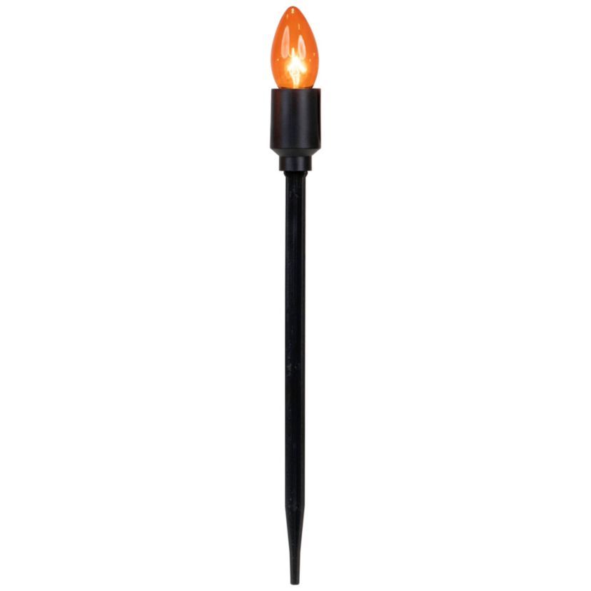 C9 Halloween Pathway Markers - Orange - 8.75 Black Wire - Set of 10