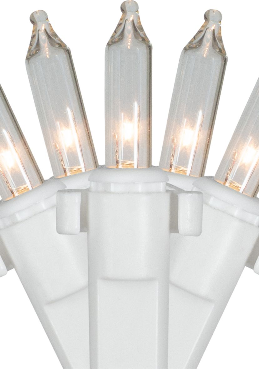 4 x 6 Clear Mini Net Style Christmas Lights  White Wire