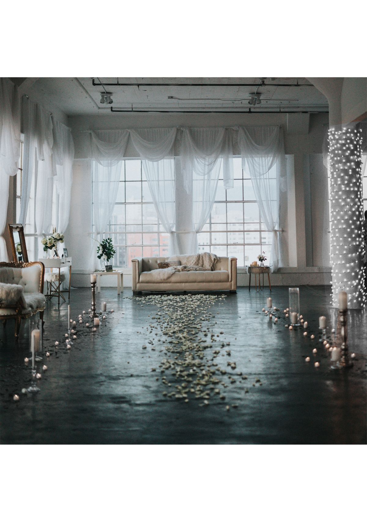 2 x 8 Pure White LED Wide Angle Net Style Column Wrap Christmas Lights  White Wire