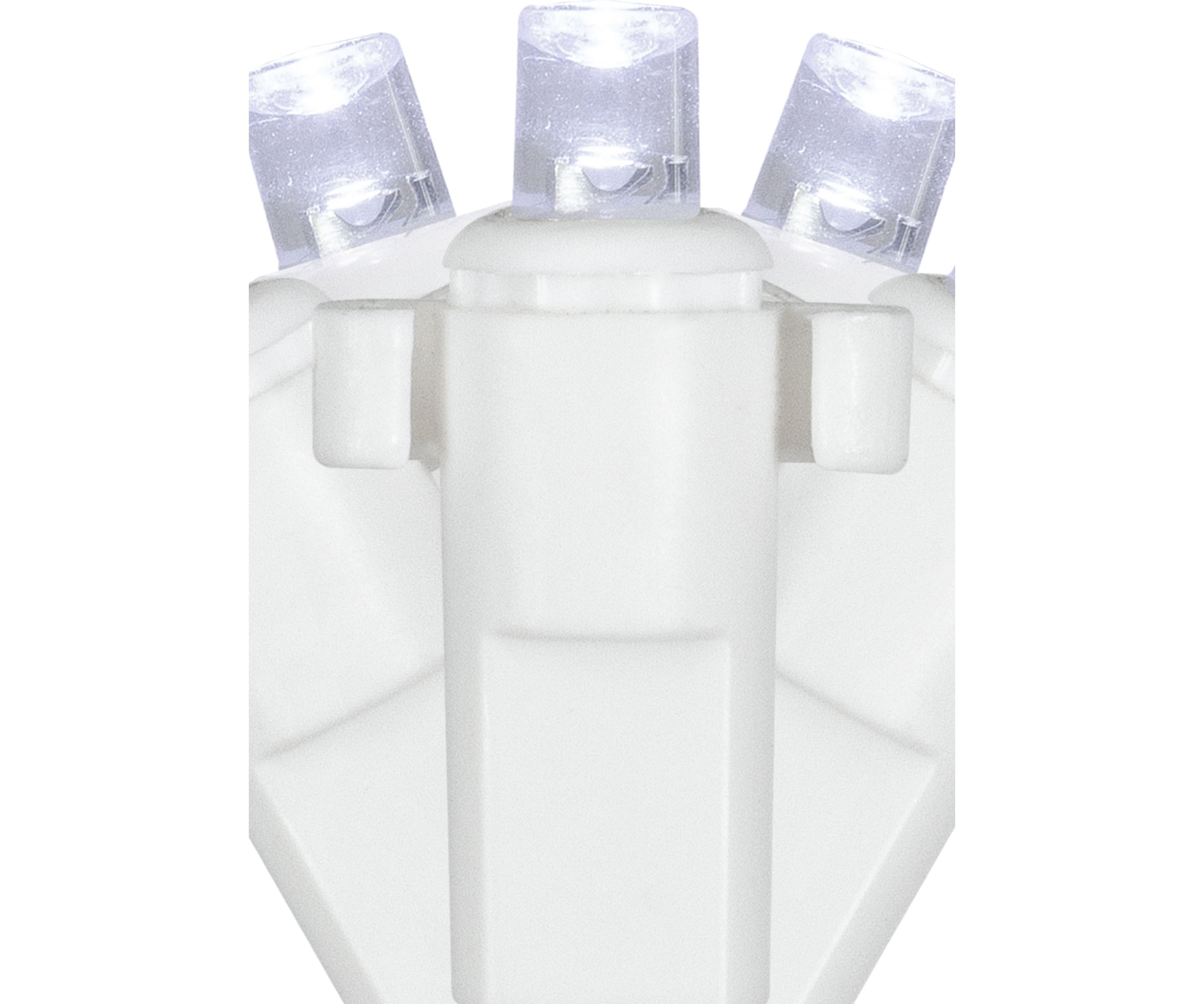 4 x 6 Pure White LED Wide Angle Net Style Christmas Lights  White Wire