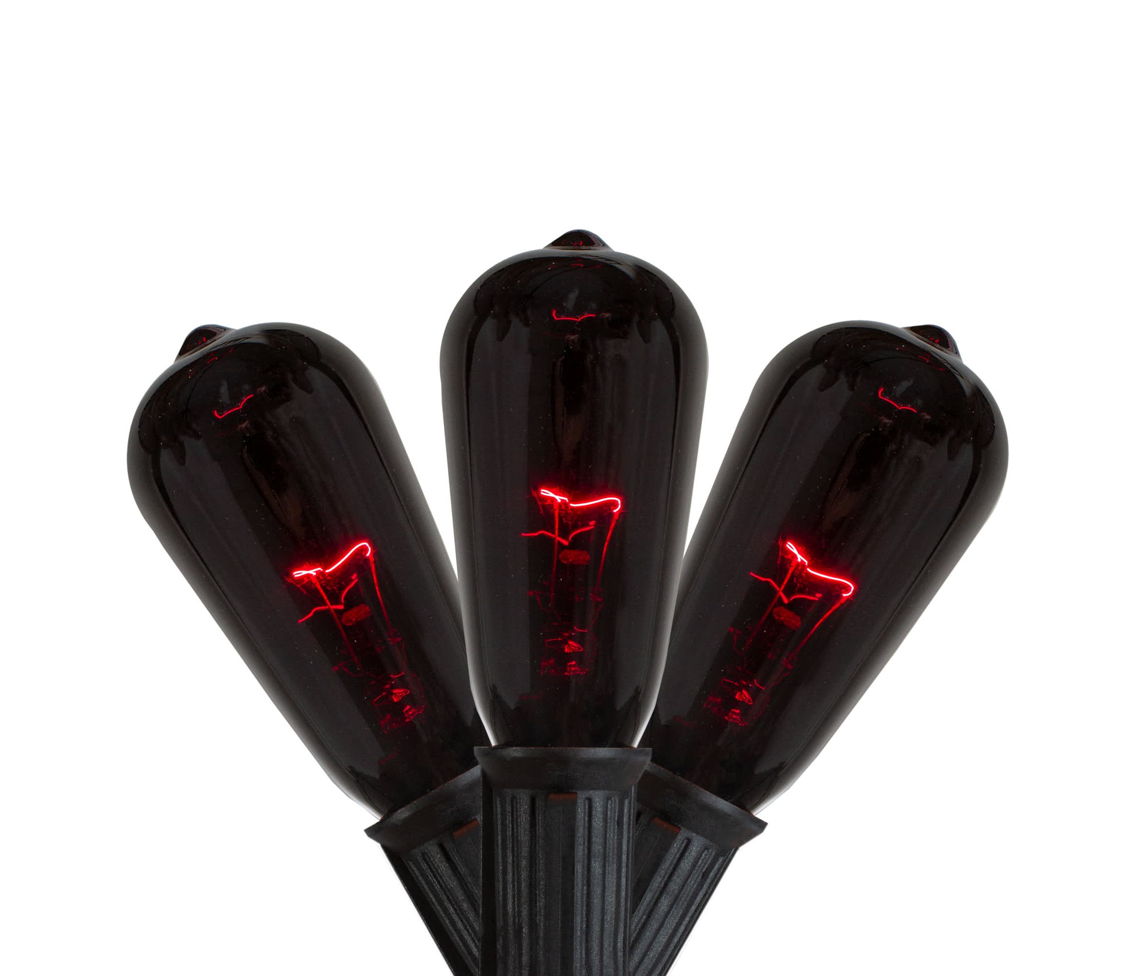 Edison E17 Halloween Light Set - 9 Black Wire - Purple Lights - 10ct