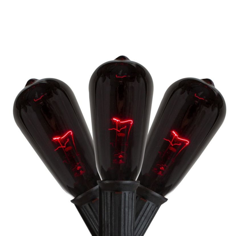 Edison E17 Halloween Light Set - 9 Black Wire - Purple Lights - 10ct