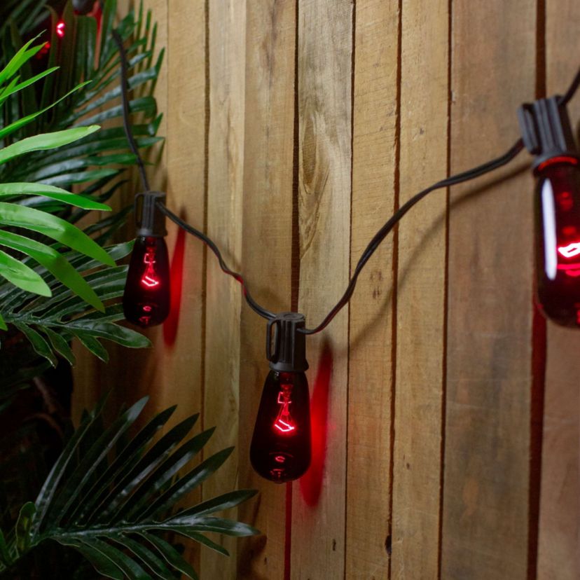 Edison E17 Halloween Light Set - 9 Black Wire - Purple Lights - 10ct