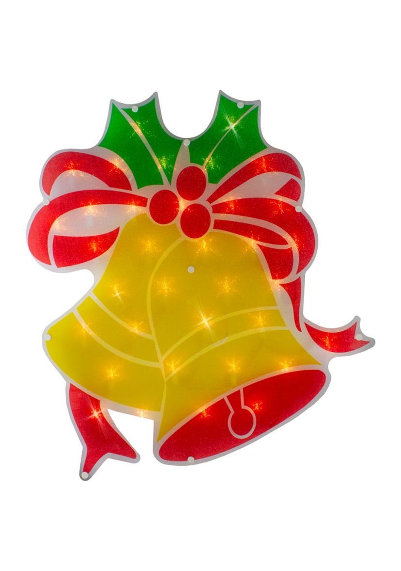19Inch Lighted Christmas Bells Window Silhouette