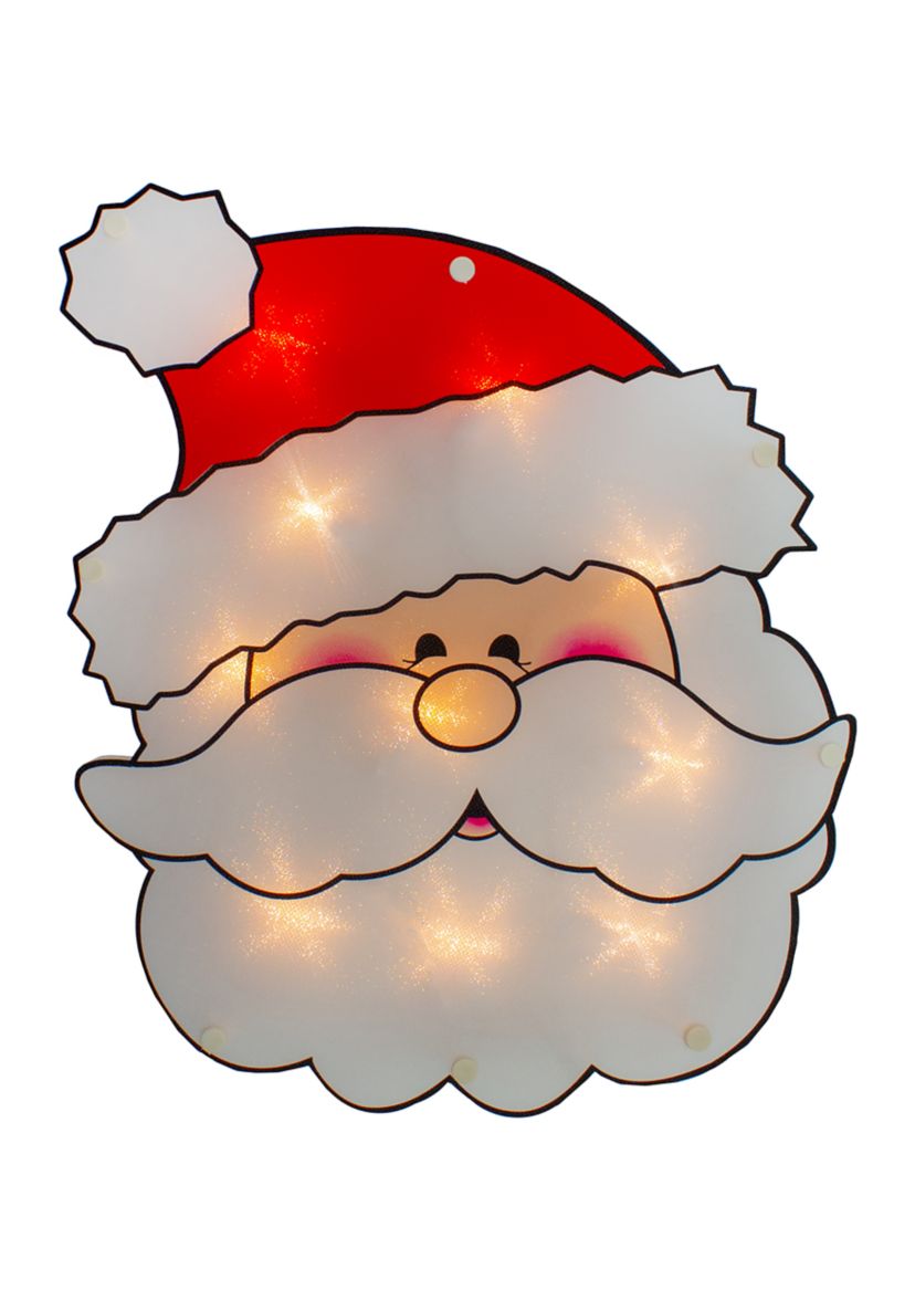 12Inch Lighted Santa Claus Christmas Window Silhouette
